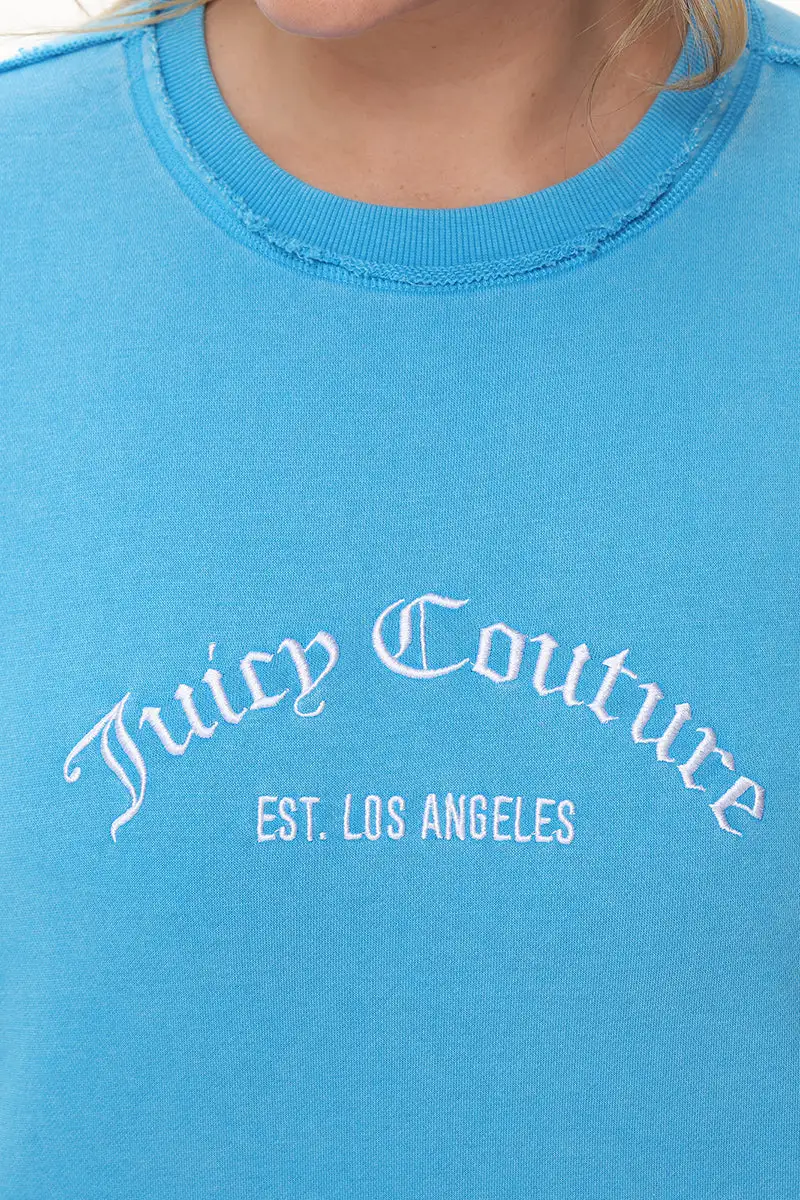 Plus-Size French Terry Embroidered Crewneck