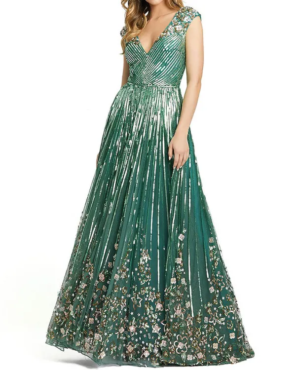 Gown sequin maxi dress