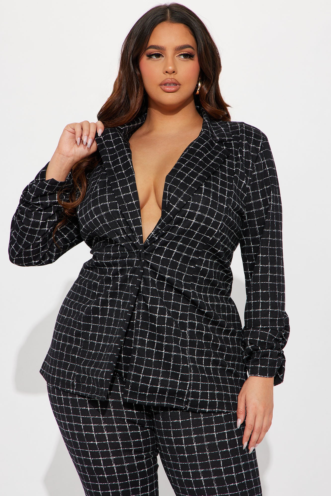 Office Sweetheart Blazer Set - Black