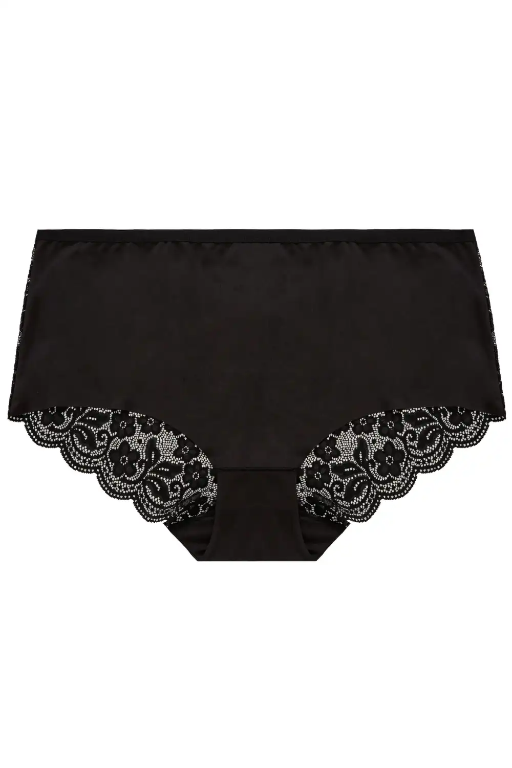 YOURS 5 PACK Curve Black Cotton High Waisted Full Briefs