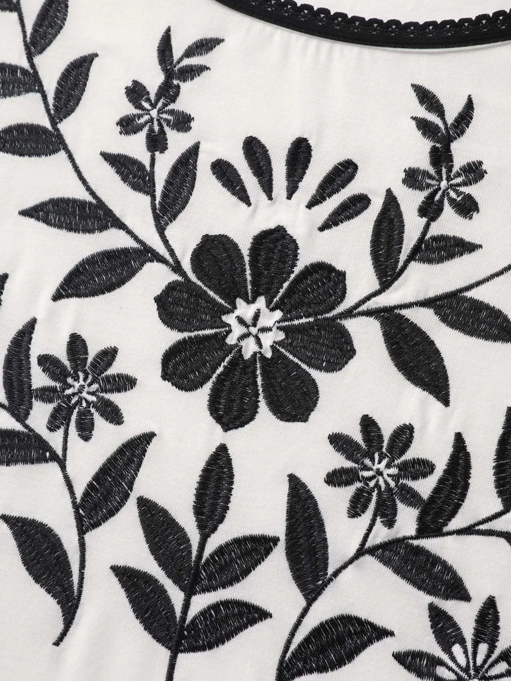 Supersoft Floral Embroidered T-Shirt