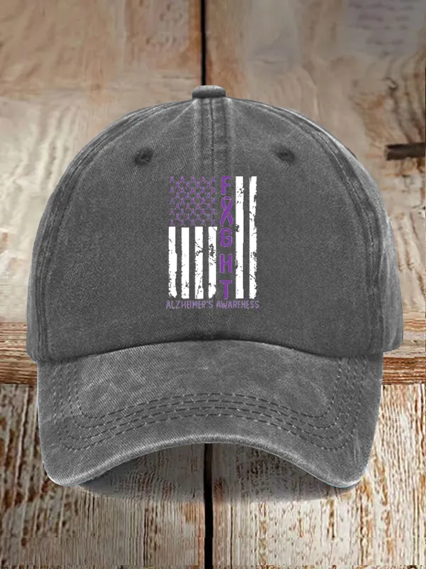 Women'S Alzheimer'S Awareness Printed  Baseball Caps