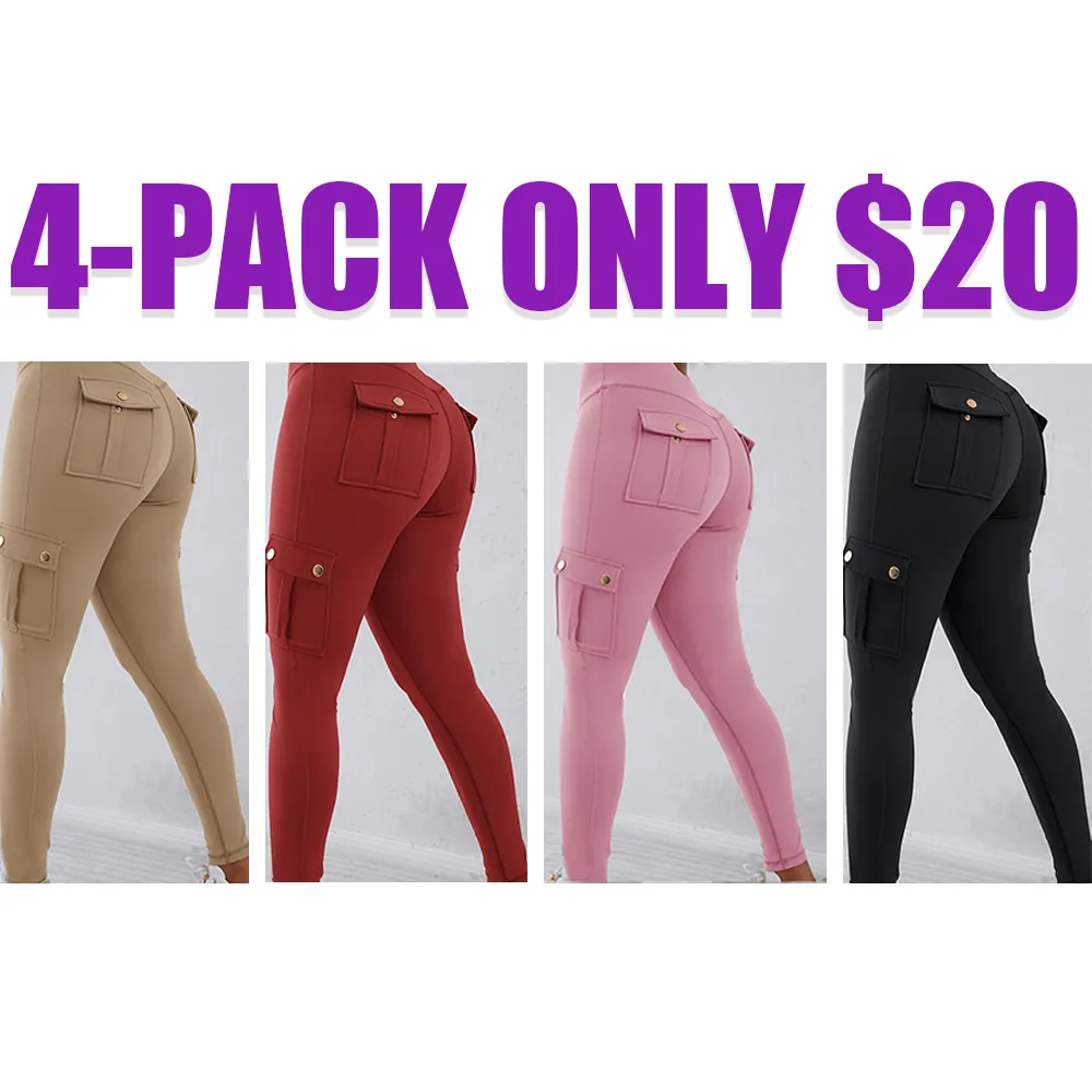 Women's High-Waist Butt-Lifting Cargo Leggings