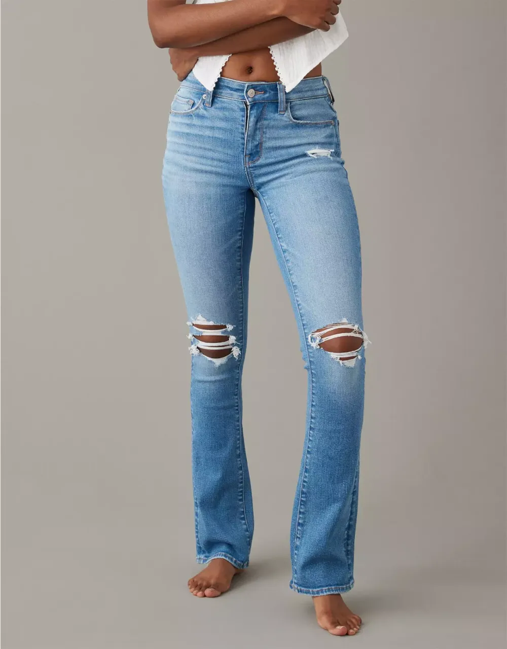 AE Stretch High-Waisted Skinny Kick Jean