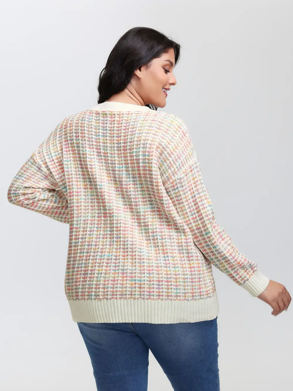 Tissue Textured Color Gradient Pullover