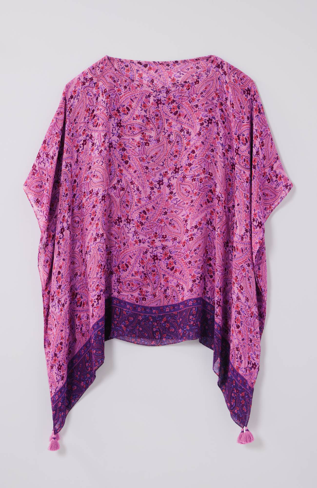 soft floral-print poncho