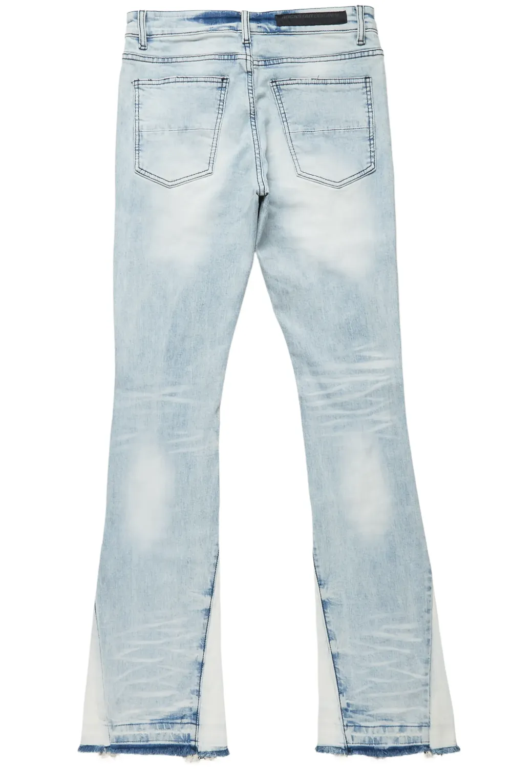 Cato Graphic Stacked Flare Jean-Blue