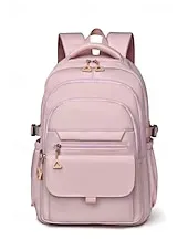 Women's Waterproof and Scratch-resistant Nylon Backpack - Large Capacity College Style School Bag with Multi-pocket Design, Suitable for Teenagers to Go to School and Daily Commuting