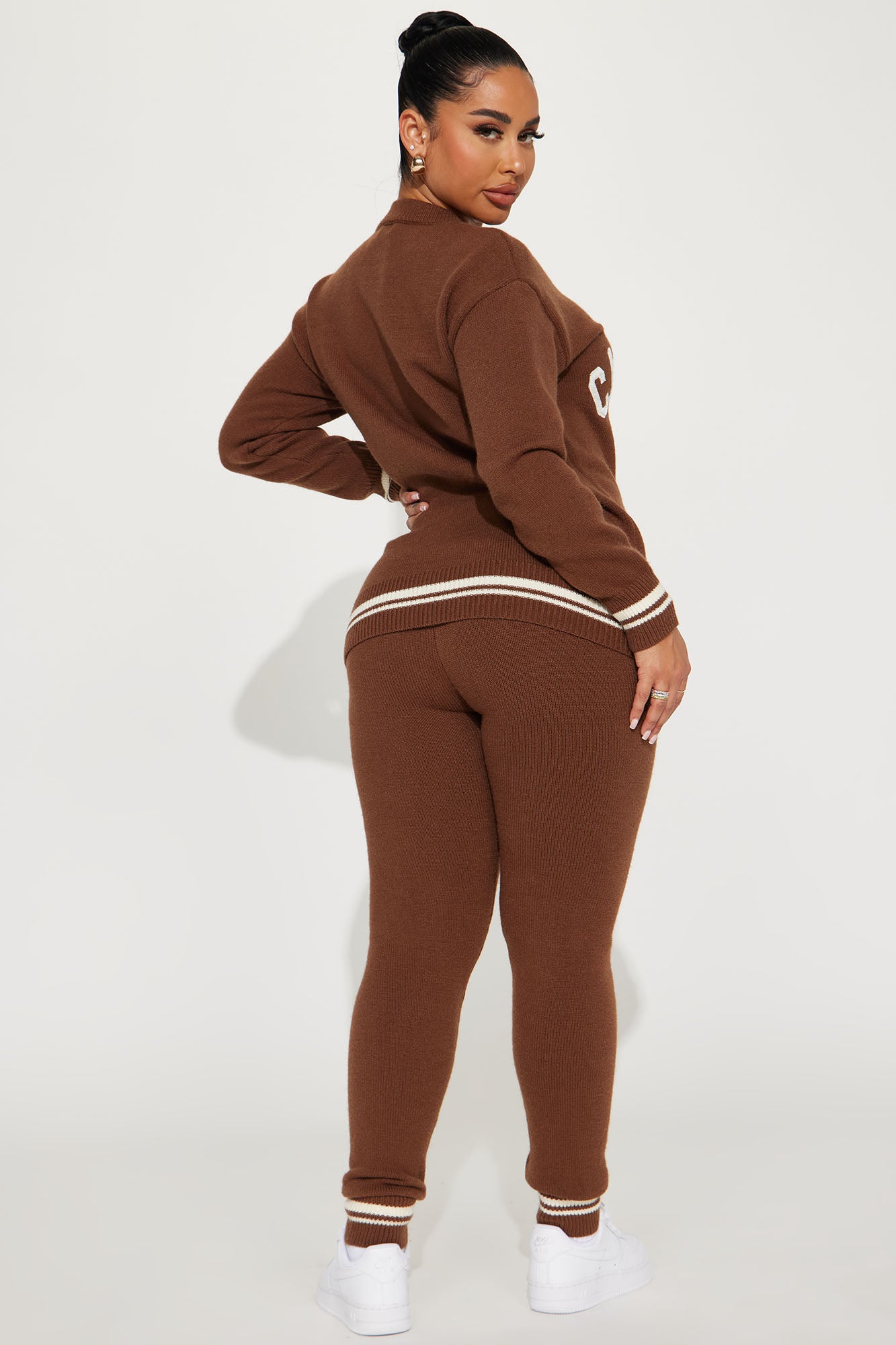 California Coast Sweater Legging Set - Brown Combo