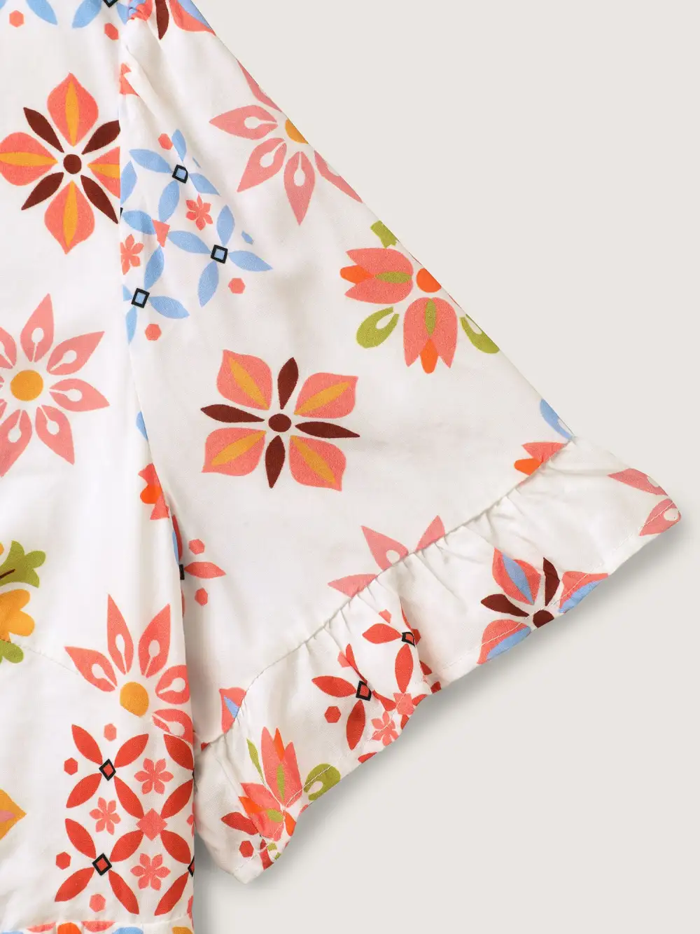 Handmade Block Print Tiered Midi Dress