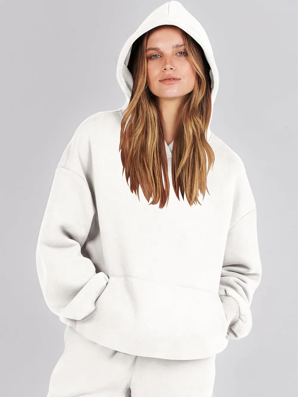 (Clearance Sale $1.99⚡) 2024 Women's Fall Oversized Casual Hoodie Two Piece Sweatshirt Jogging Pants Sweatshirt Set