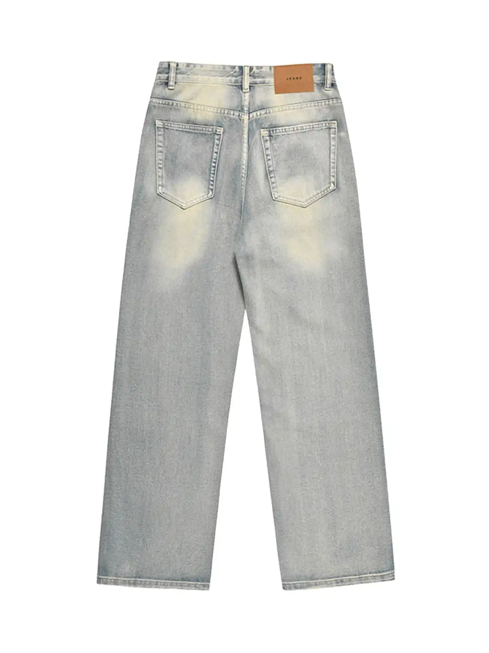 Washed And Worn Loose Jeans - 1953