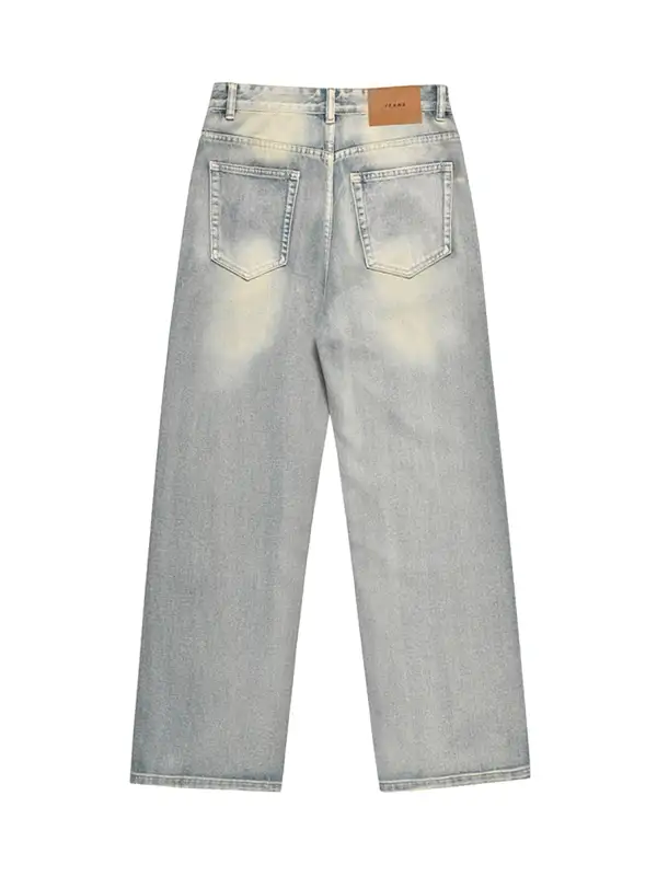 Washed And Worn Loose Jeans - 1953