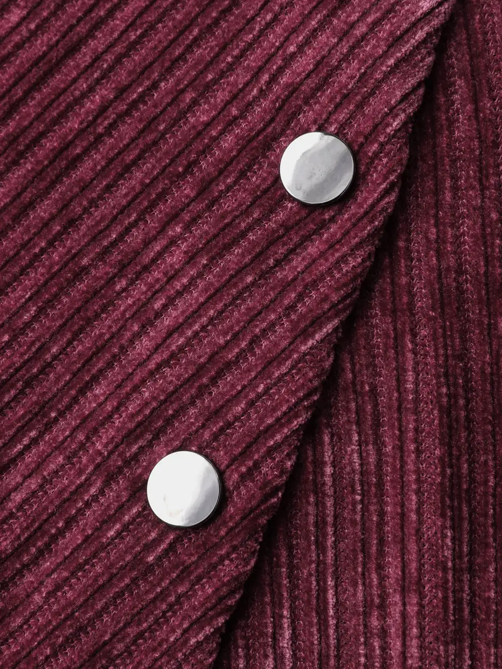 Corduroy-Feel Pockets Stretchy Cuffs Sweatshirt