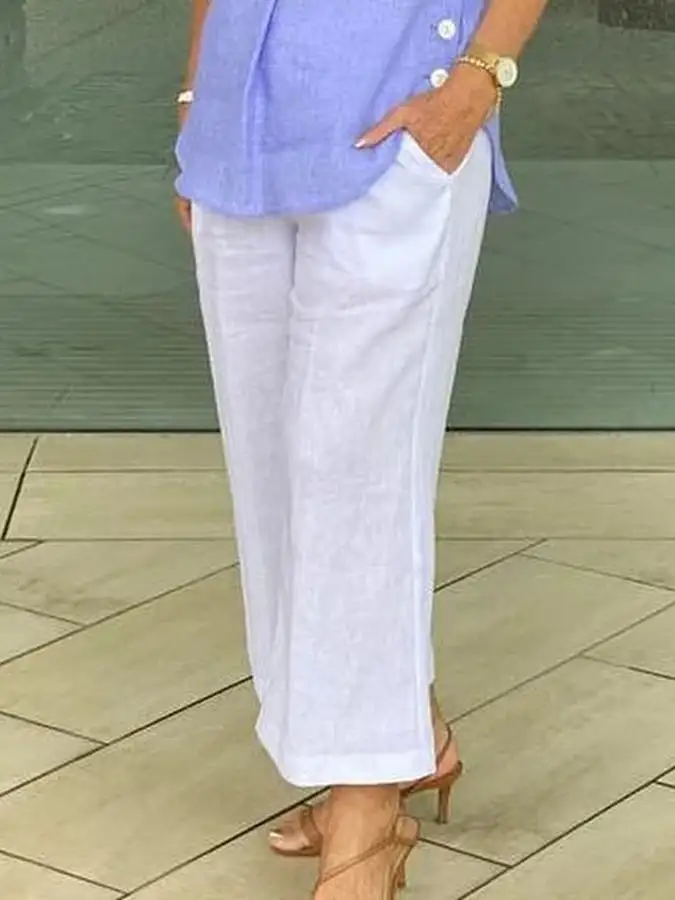 Women's Solid Color Casual Pants