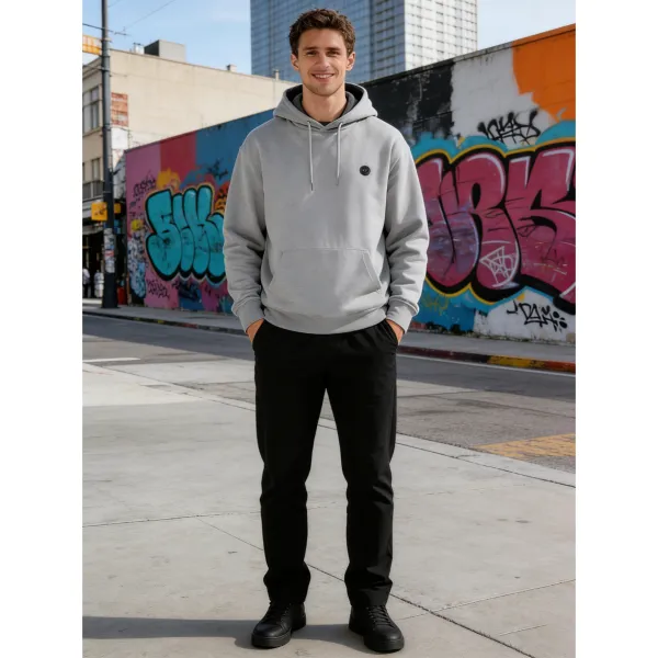 Men Electric Heating Sweatshirt with Fleece Lining-Including batteries