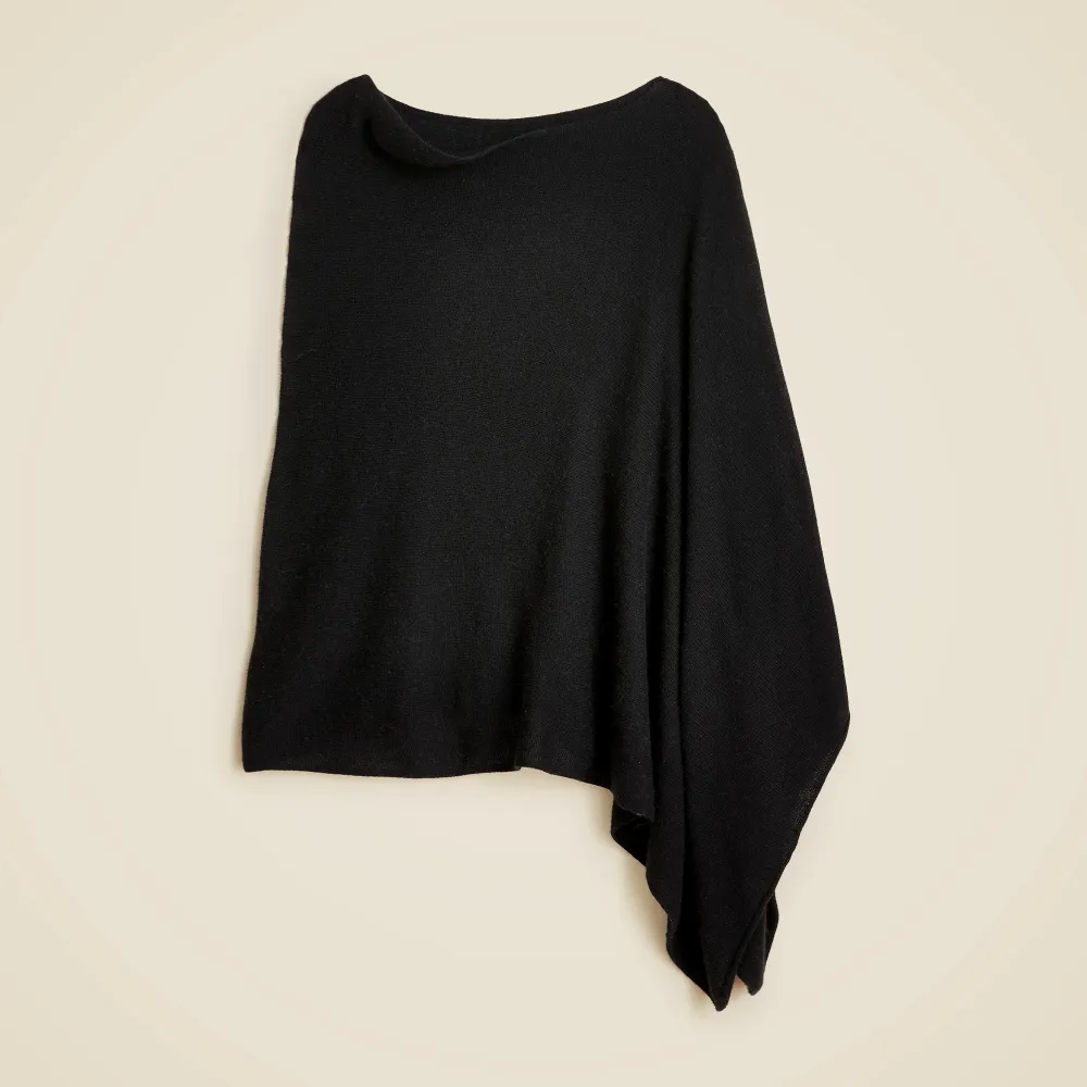 Cashmere-wool blend poncho
