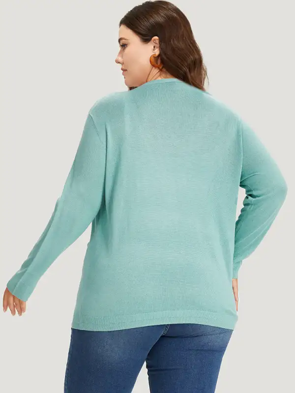 Supersoft Essentials Solid Button Up Pocket Drop Shoulder Cardigan