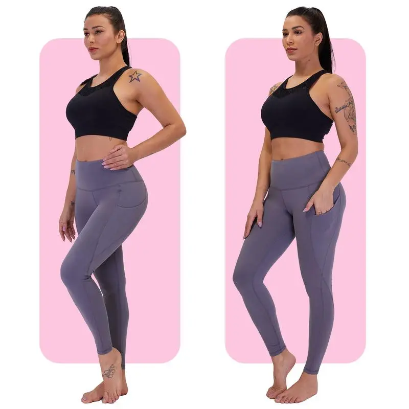 Plus Size Leggings for Women with Pockets - ‌High Wais Breathable & Stretchy Yoga Pants for Summer Casual