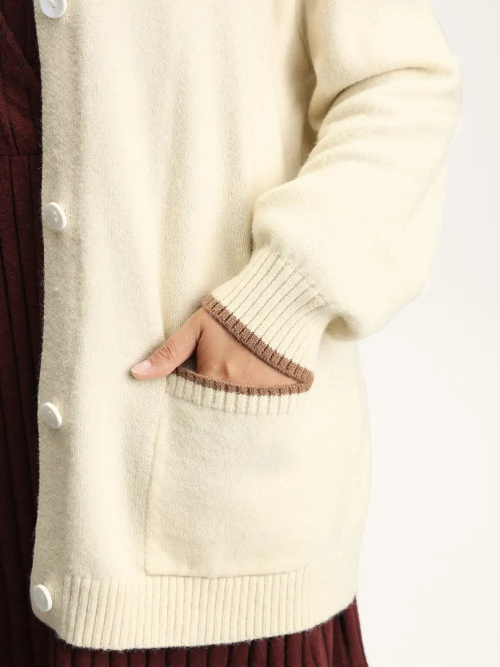 Puppy Love Pockets Button Knit Cardigan