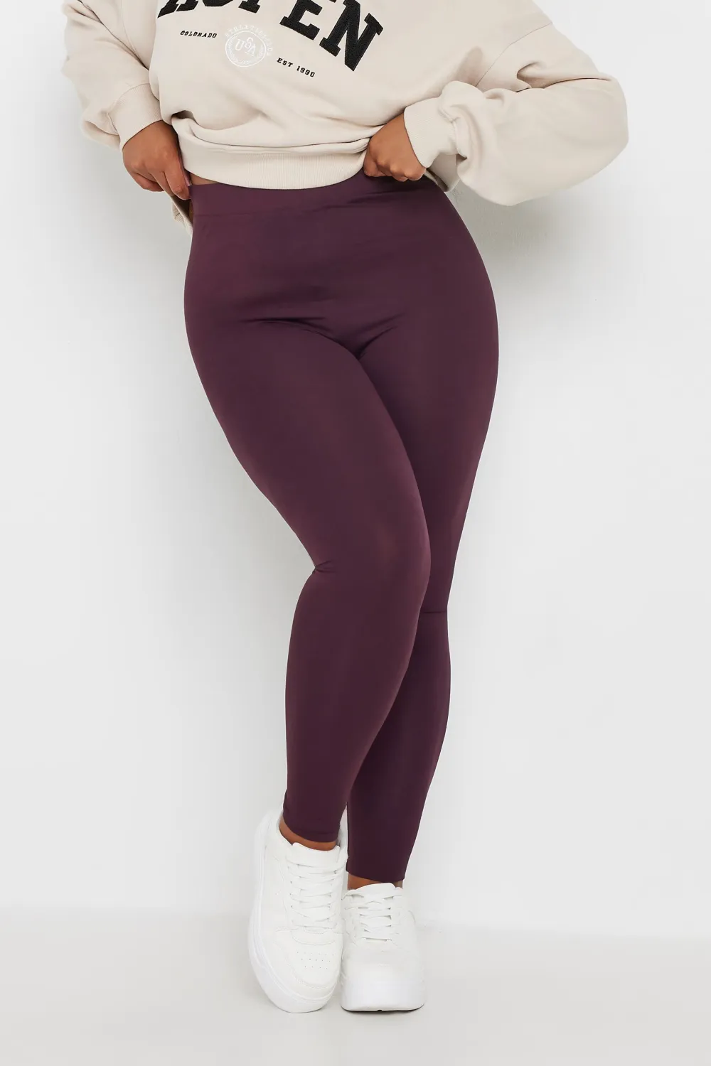 YOURS Curve Navy Blue Soft Touch Stretch Leggings
