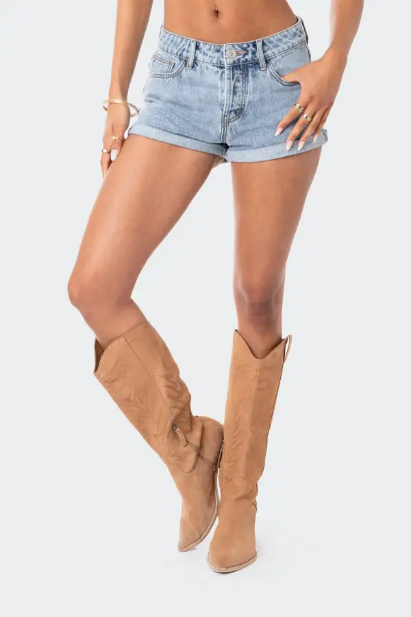 Rylin Low-Rise Denim Shorts