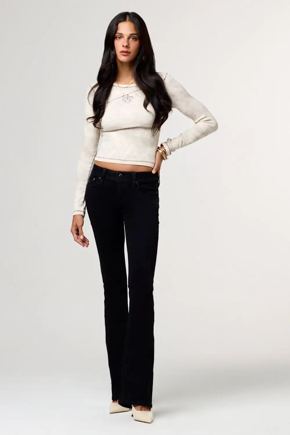 Fleur in Carbon Bootcut Jeans