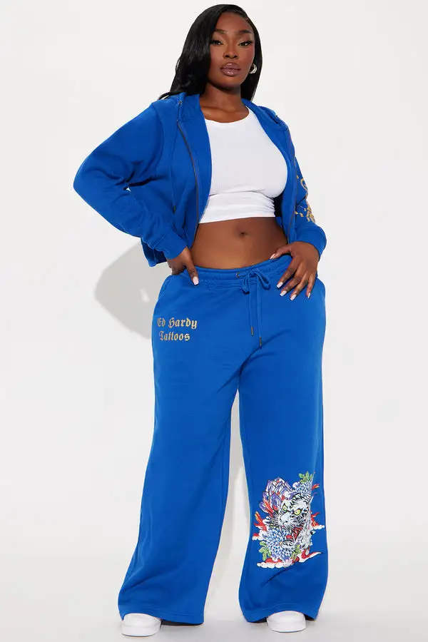 Tiger Lotus Ed Hardy Pant - CobaltBlue