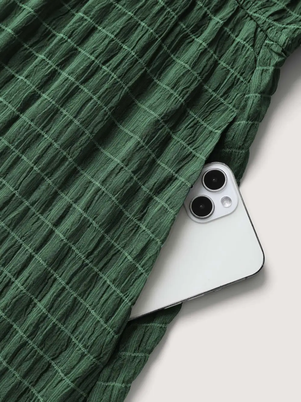 Textured Split Hem Waist-Tie Maxi Dress