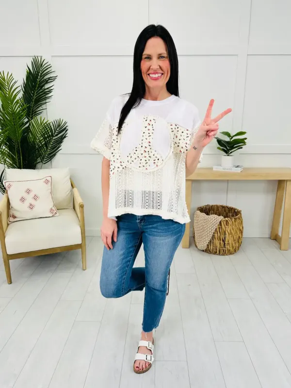 Harmony Stitch Top In Ivory Multi