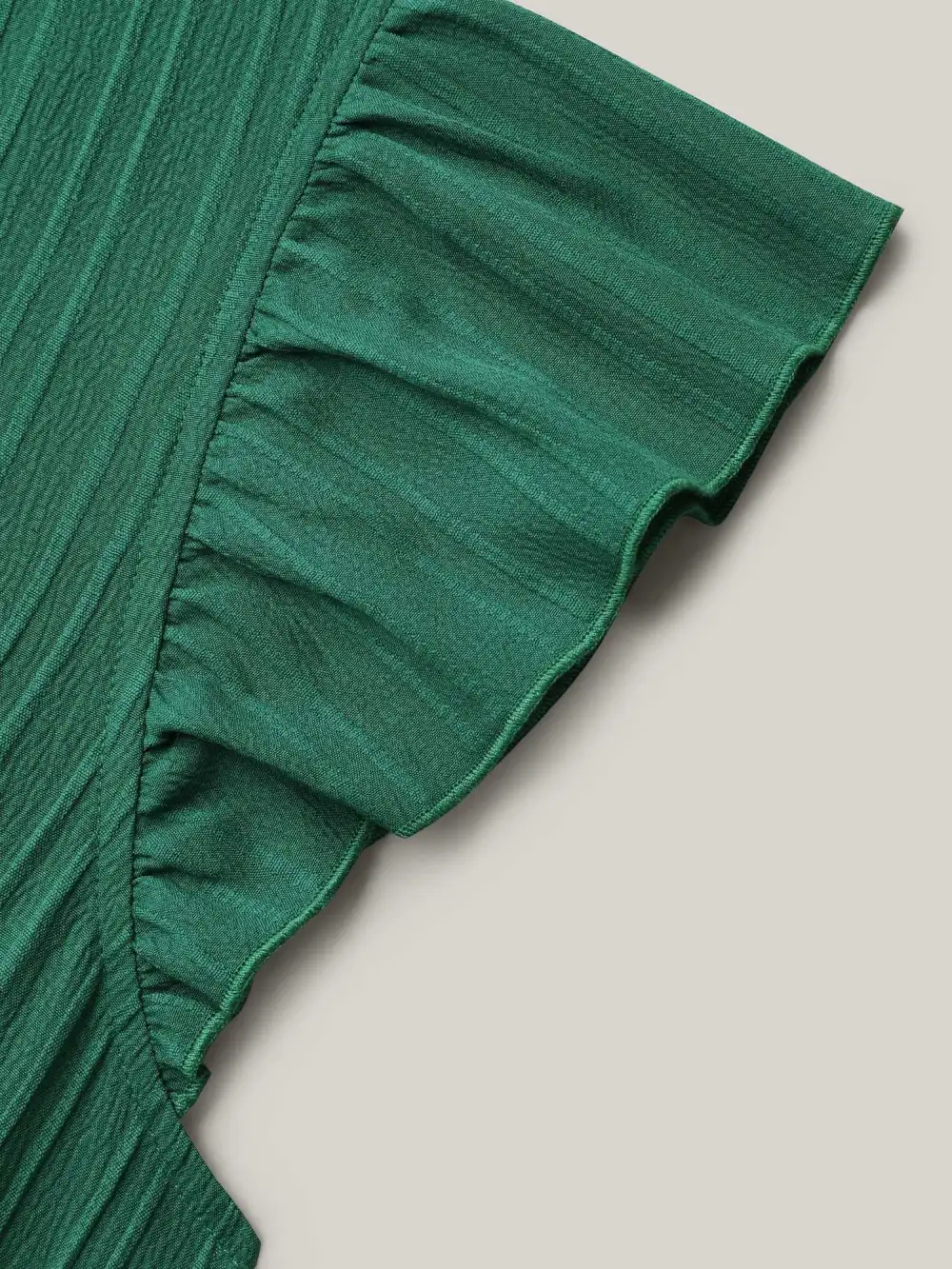 Lace Trim Stitch Textured Waist-Defined Midi Dress