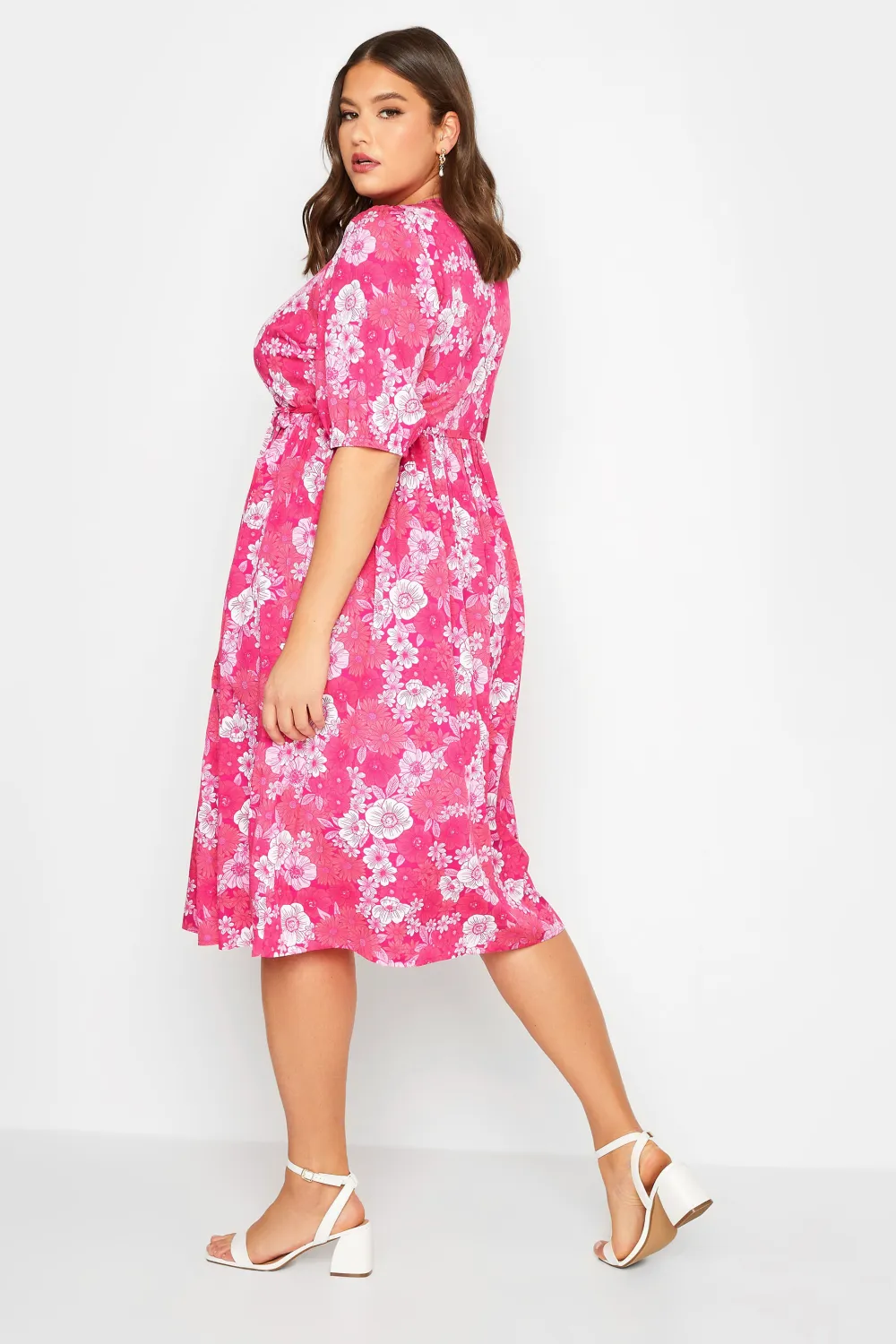 YOURS Curve Green Floral Midaxi Dress