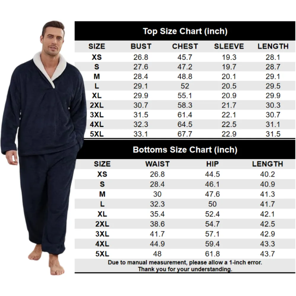 Men's Coral Fleece Pjs Set