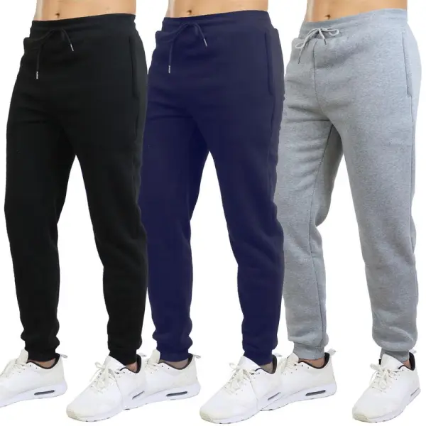 Men's Fleece Jogger Sweatpants – Athletic Fit with Drawstring
