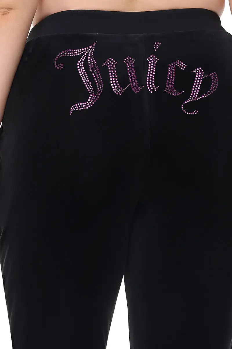 Technicolor Big Bling Velour Track Pants