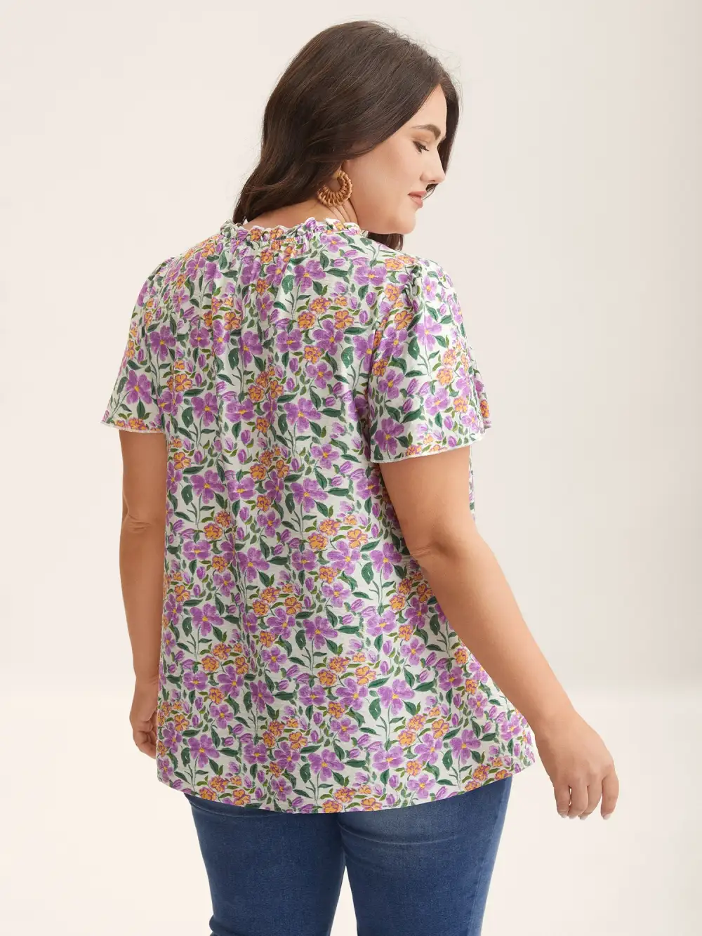 In Full Bloom Mock Neck Shirt