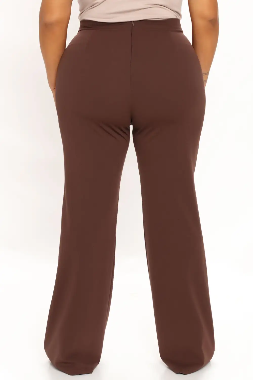 Call It Even Wide Leg Dress Pants - Chocolate
