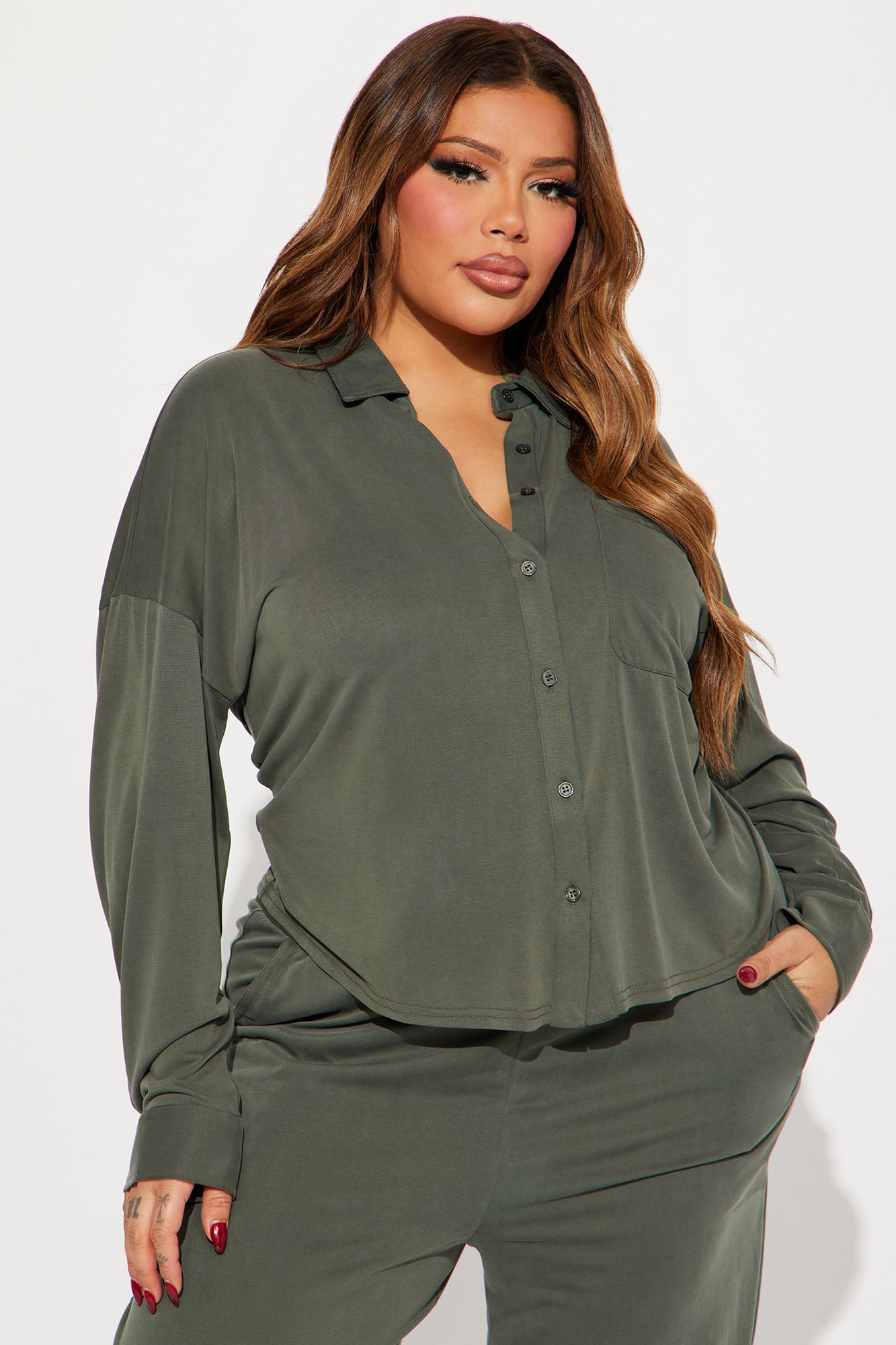 Taylor Super Soft Pant Set - Olive