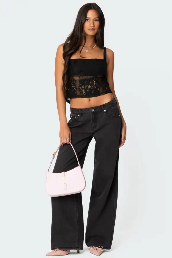 Gwyn Mixed Lace Top