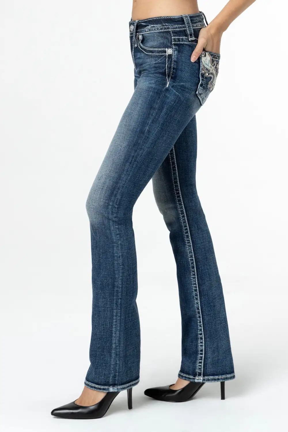 Spring Bloom Slim Bootcut Jeans