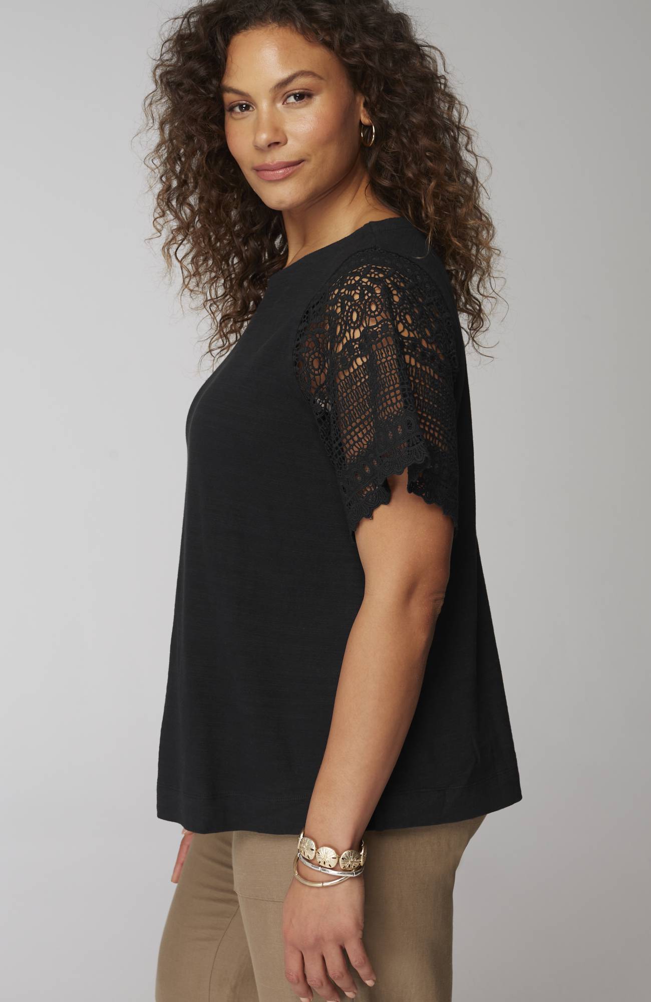 Crochet-Sleeve Top