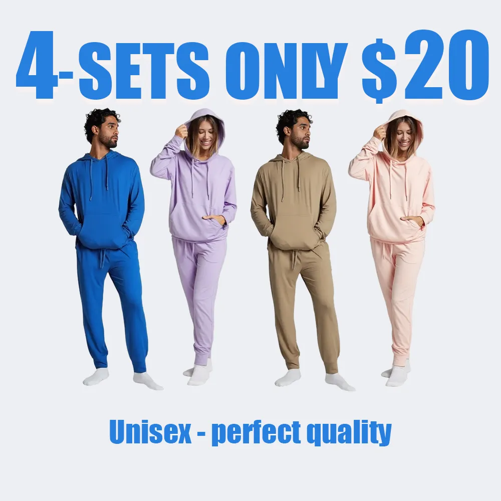 2-Piece Jersey Hoodie & Jogger Set