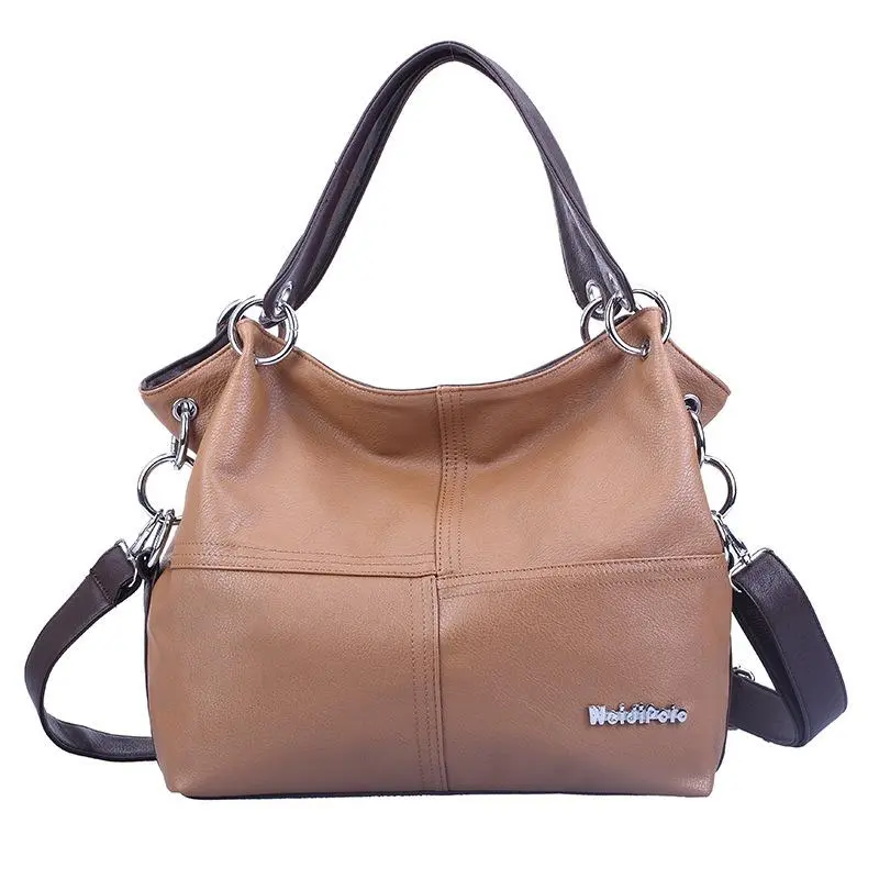 2021 new solid color stitching women's bag