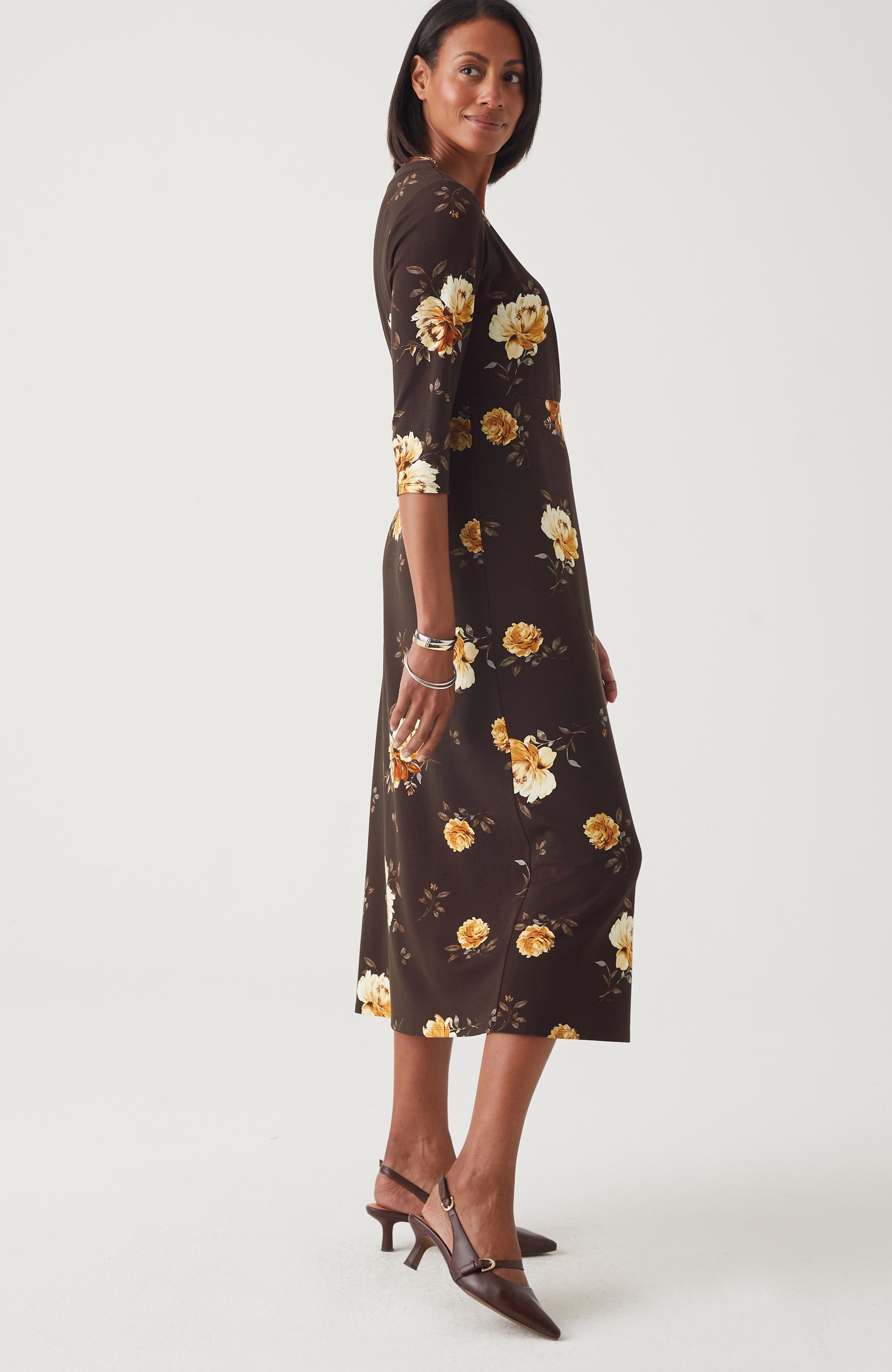 Wearever Rural Roses Surplice Dress