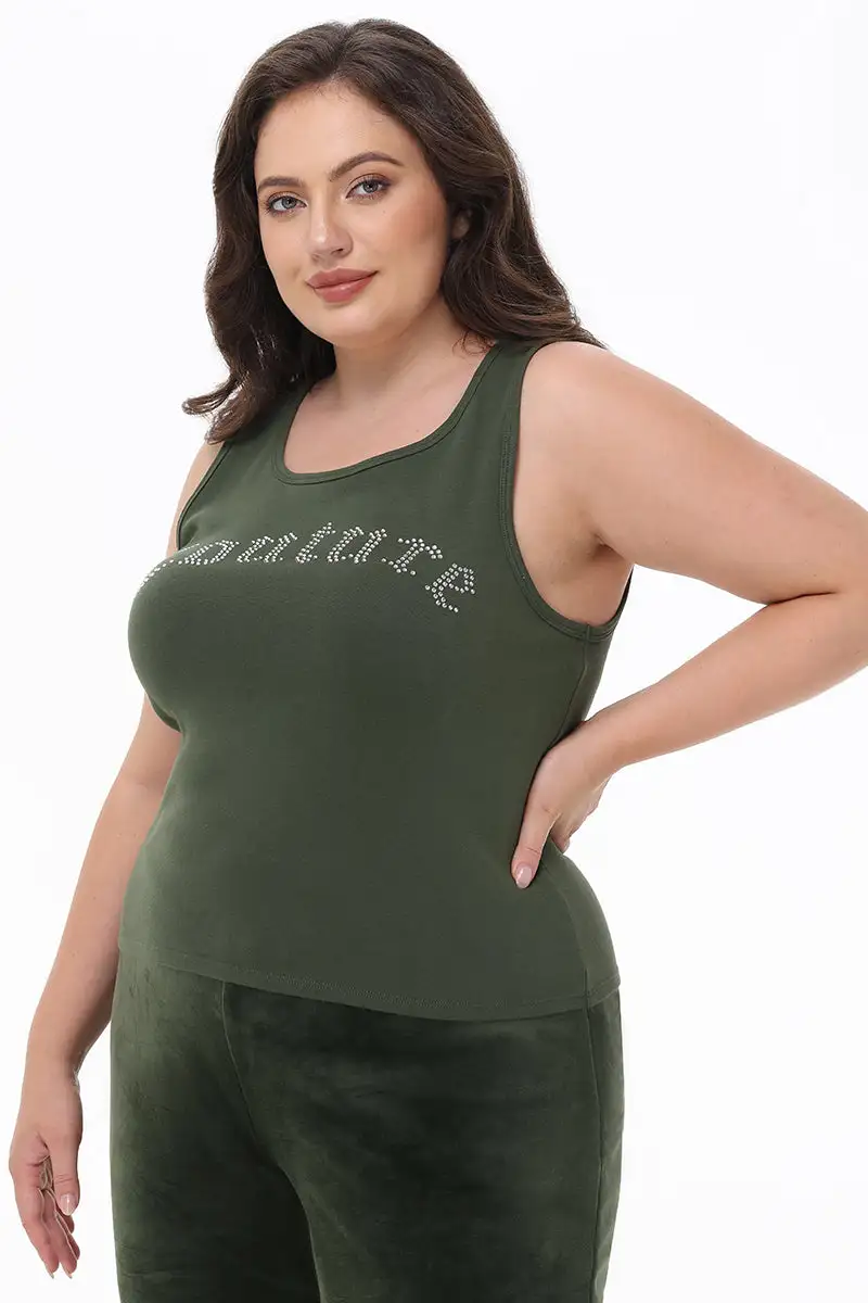 Plus-Size Big Bling Couture Tank Top