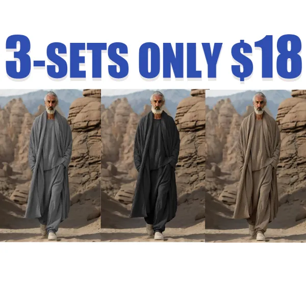 Men's Sets Soft Stretchy Simple 3 Piece Set Suit Set Soft Stretchy Ensemble Versatile Casual Combo