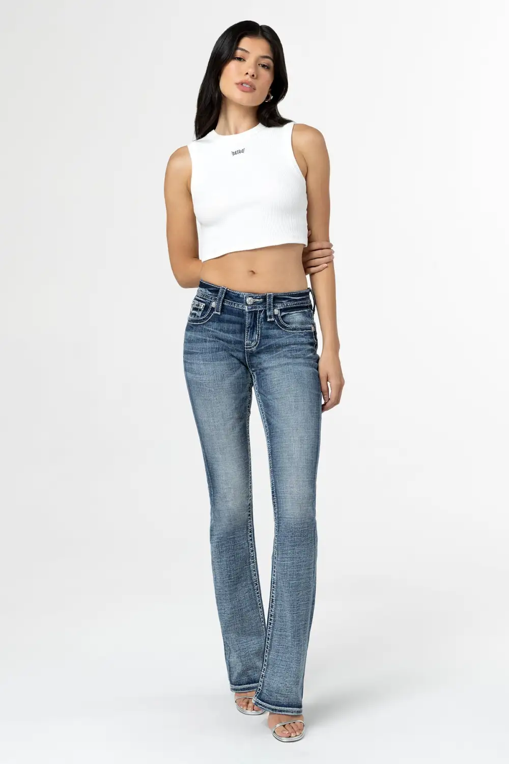 Subtle Star Horseshoe Bootcut Jeans