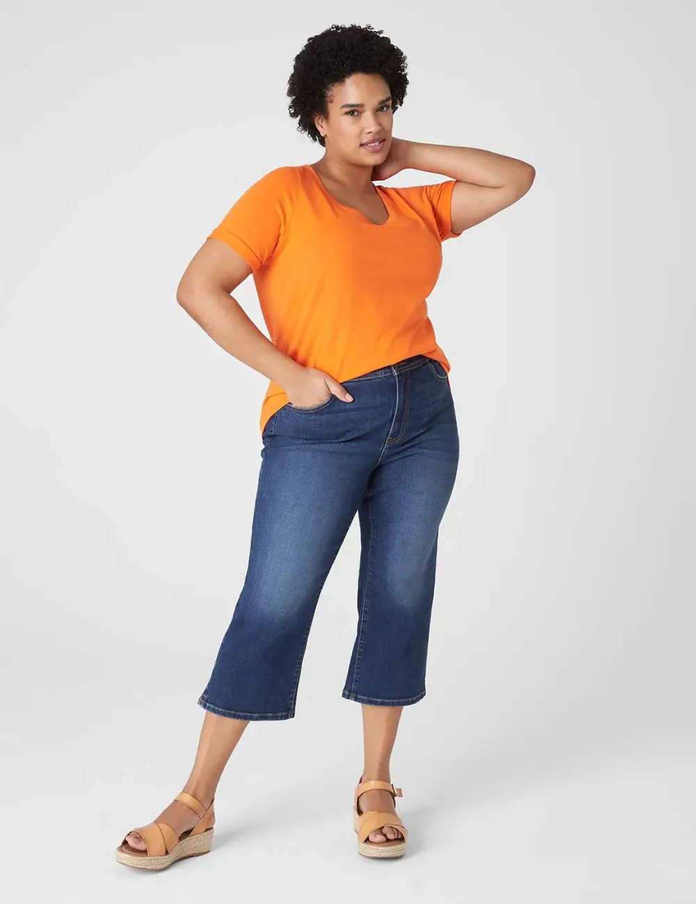 Modern Perfect Sleeve V-Neck Tee