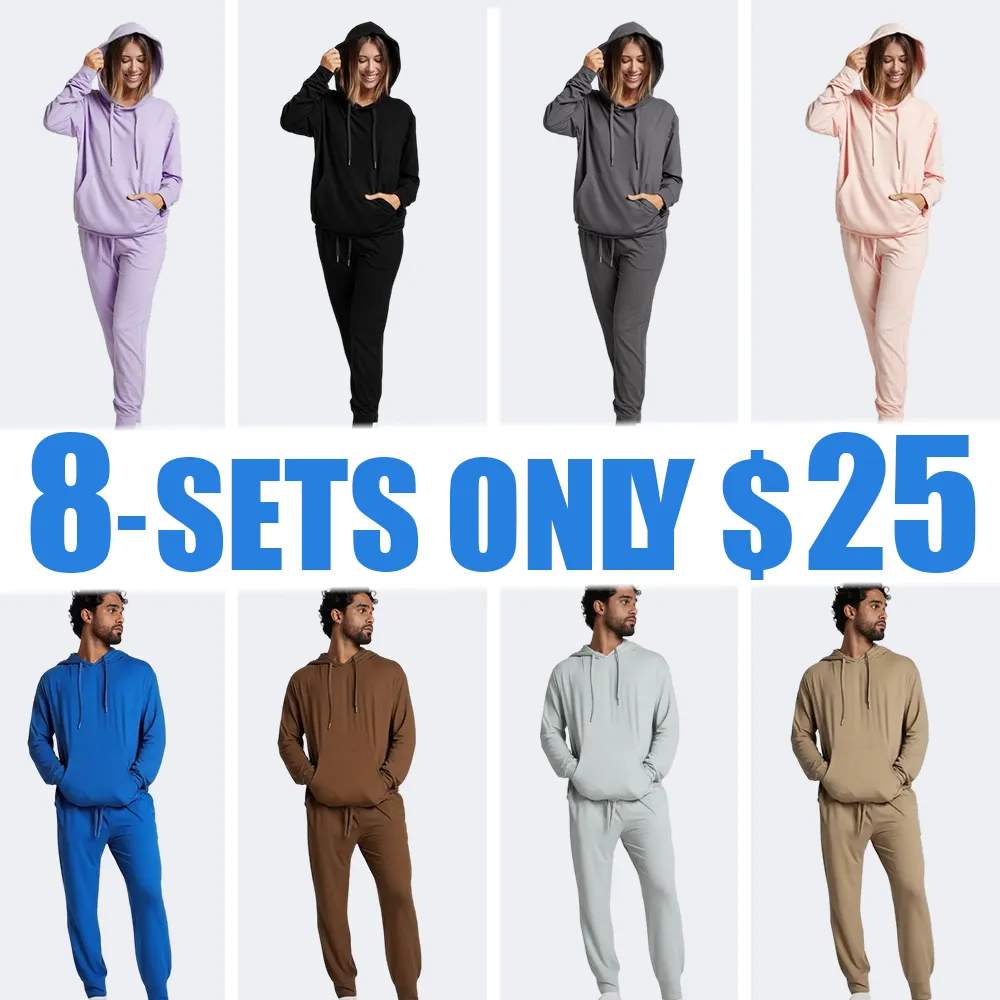 2-Piece Jersey Hoodie & Jogger Set