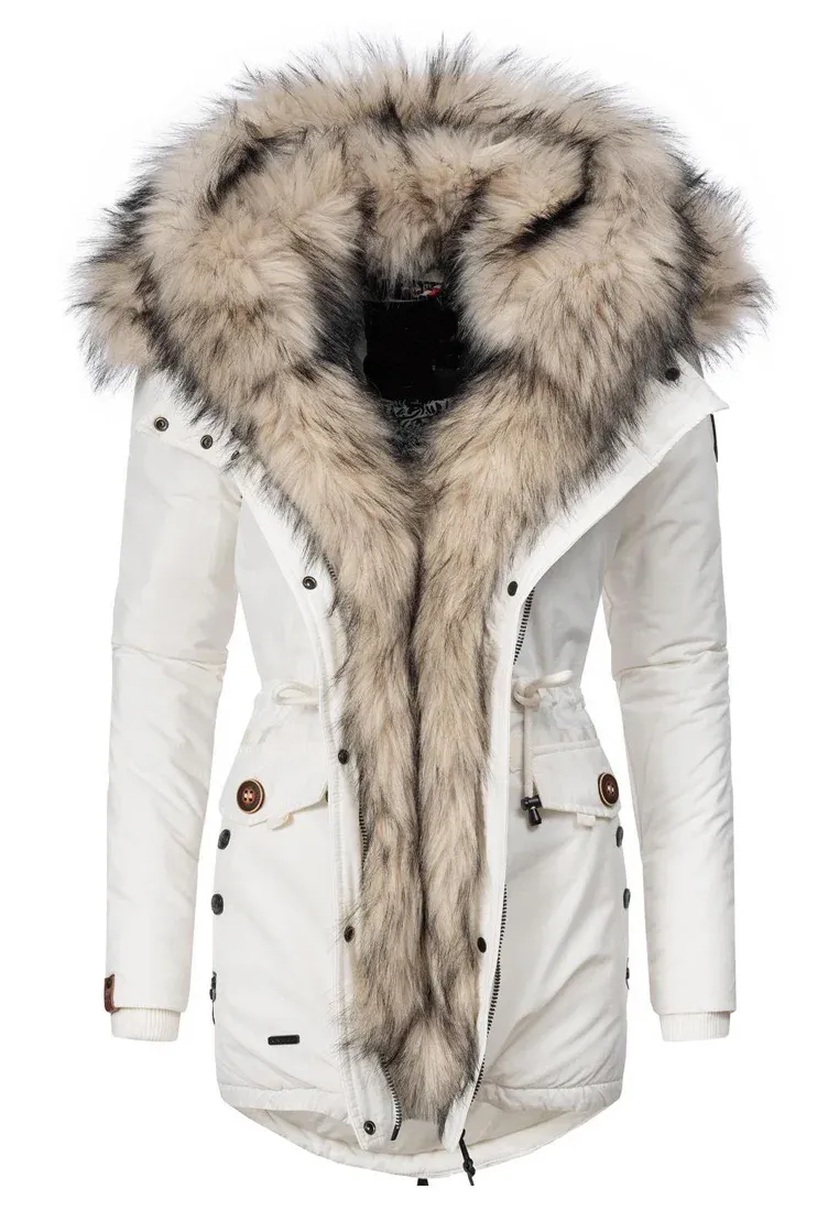 Ladies Winter Thicken Windproof Parka black